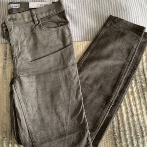 NWT Loft Gray slim corduroy pants
